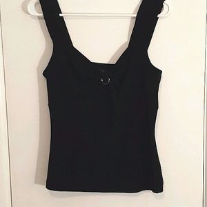 Sleeveless black stretchy top